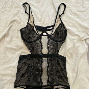 Victoria's Secret Black Lace Vintage Corset